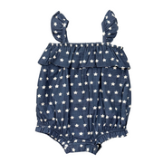 Baby Girl Gauze Bubble Romper In American Stars