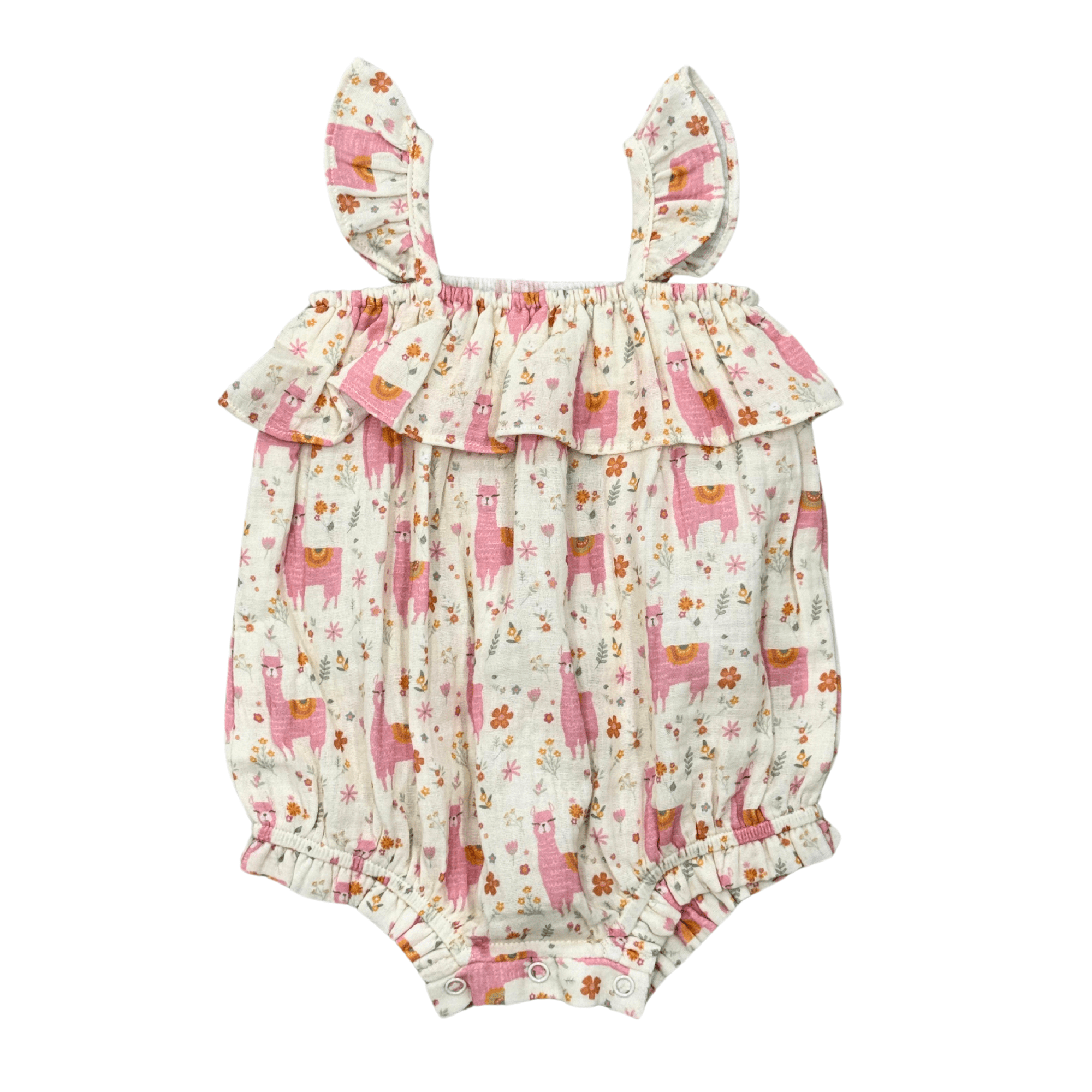 Baby Girl Gauze Bubble Romper