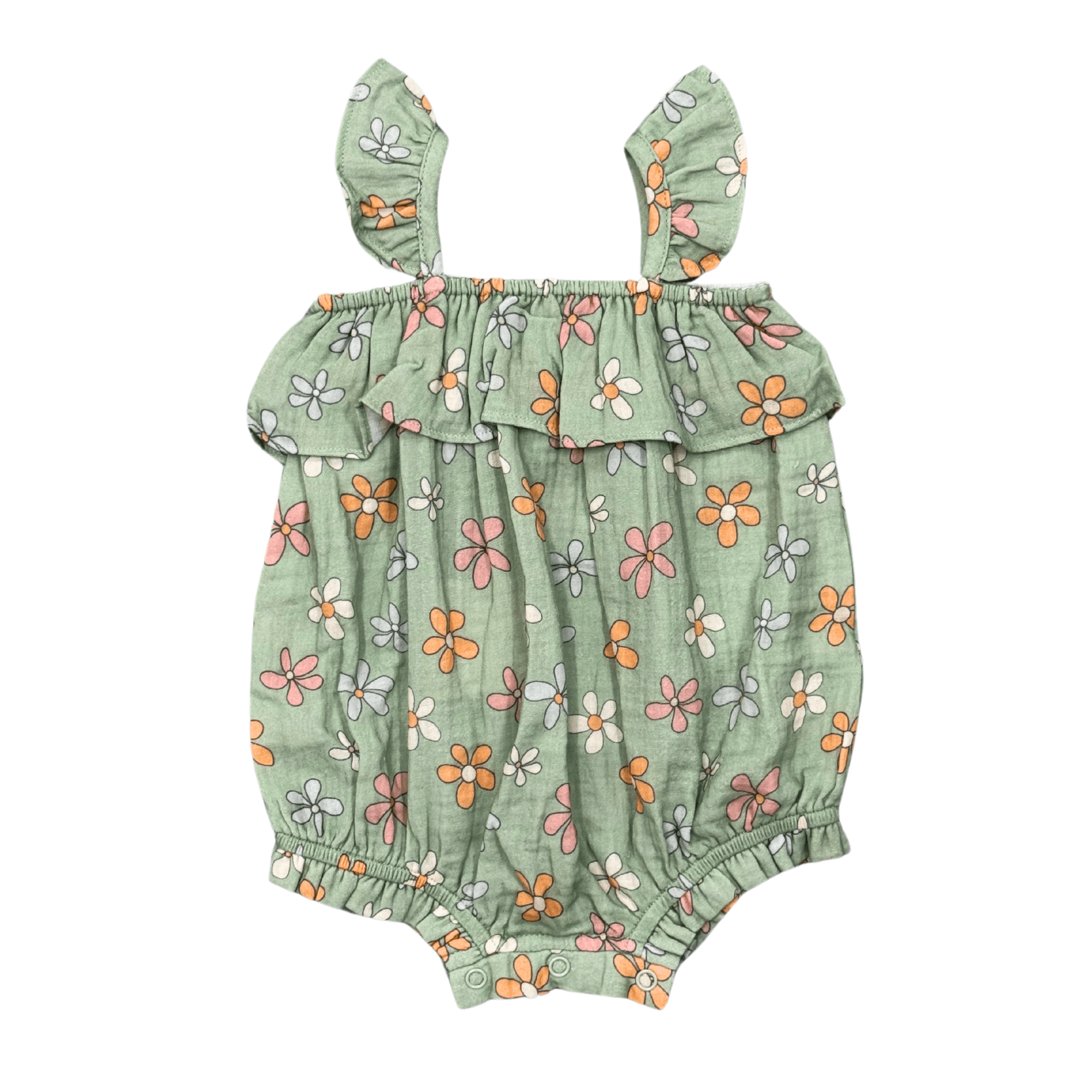 Baby Girl Gauze Bubble Romper