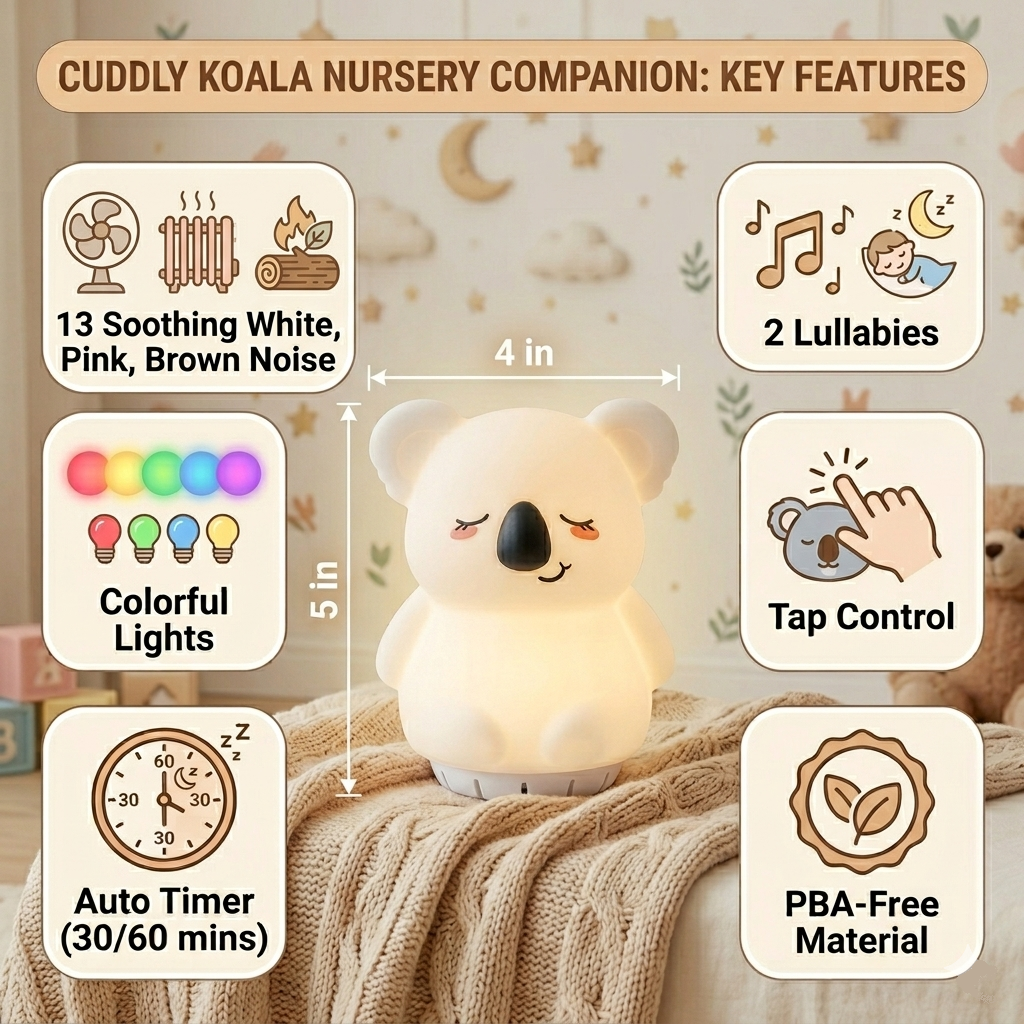 Night Light Sound Machine - 'kyle' The Koala