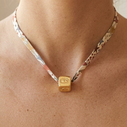 Liberty Gold Evil Eye Charm Necklace