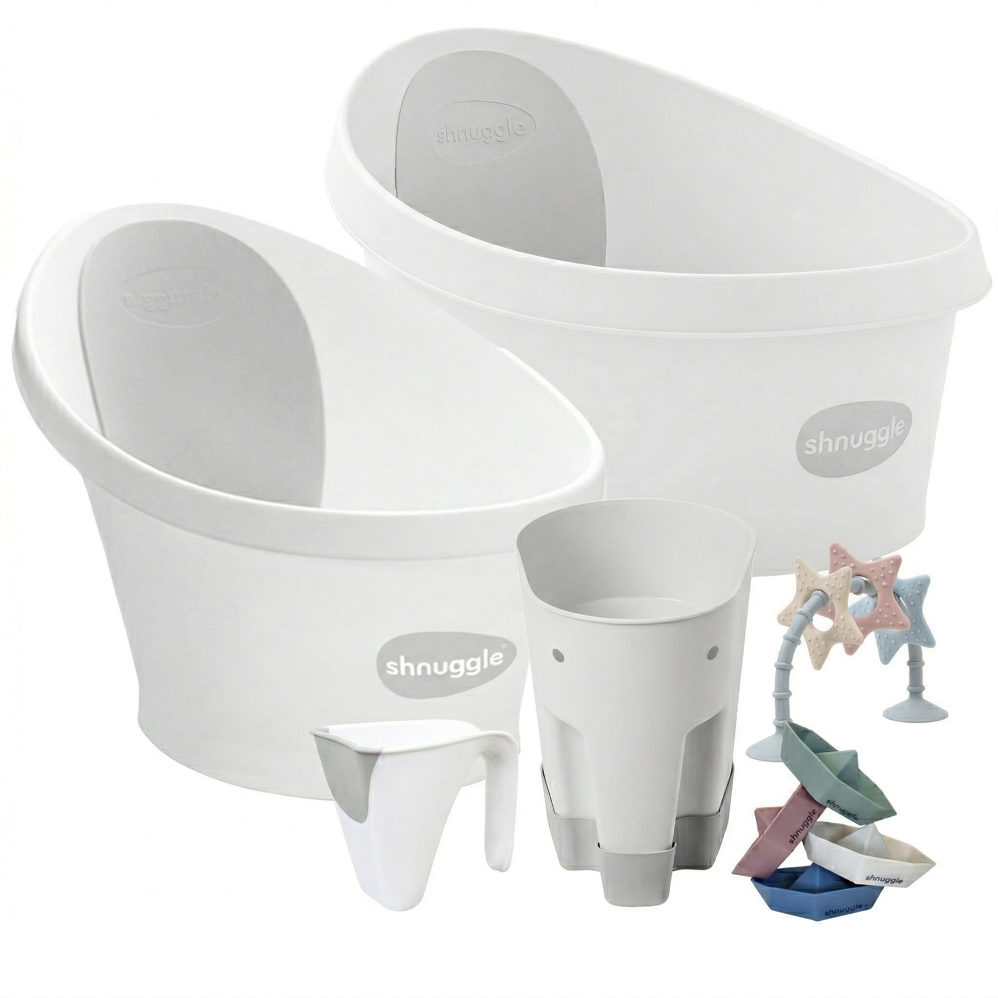 Shnuggle Splash & Grow Bundle: Baby & Toddler Bath Bundle + Accessories - 6-piece Set For Every Stage