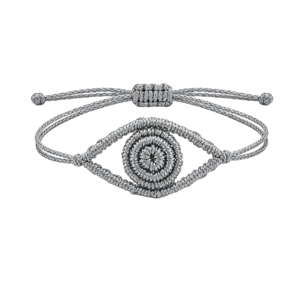 Yara Silver Evil Eye Bracelet