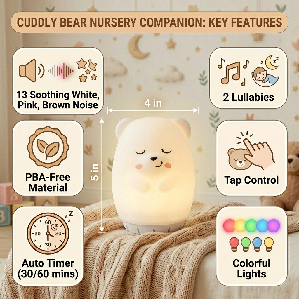 Night Light Sound Machine - 'ted' A Carefree Little Bear