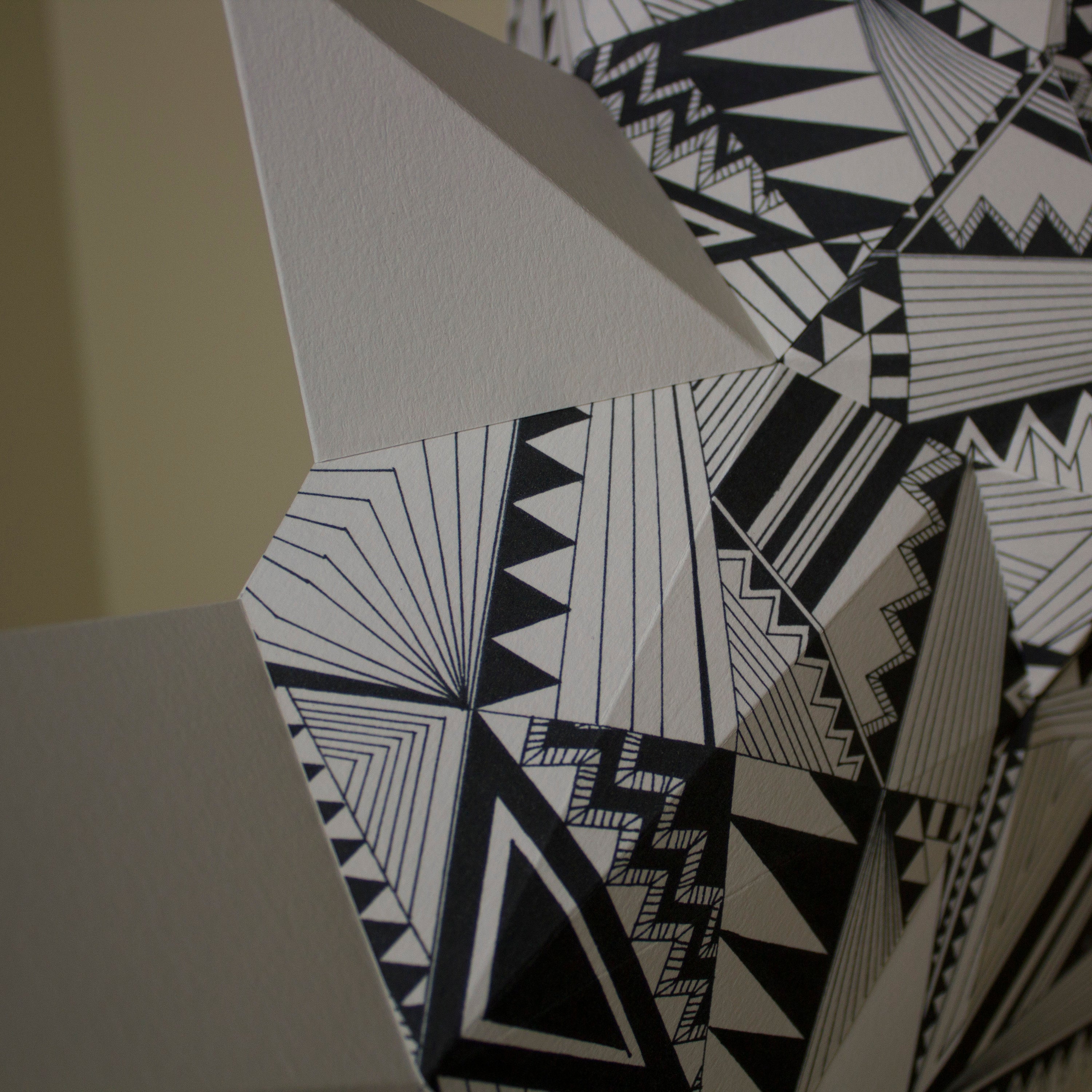 Bev The Geometric Rhino | Diy Paper Craft Animal Kit