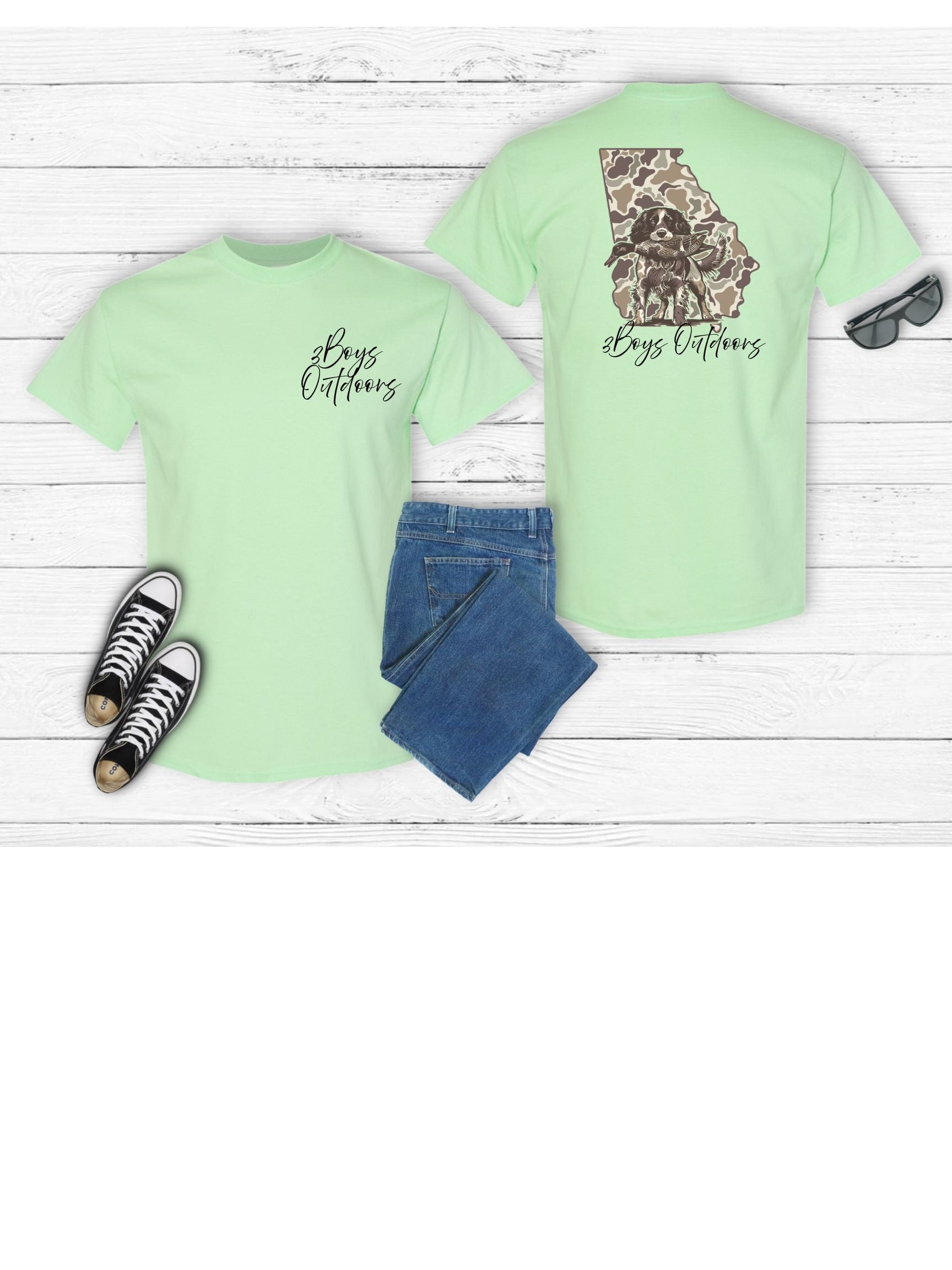 3boys Outdoors Camo Georgia State Dog With Mallard