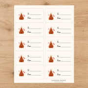 Gingerbread Wonderland Gift Tag Sticker Sheet