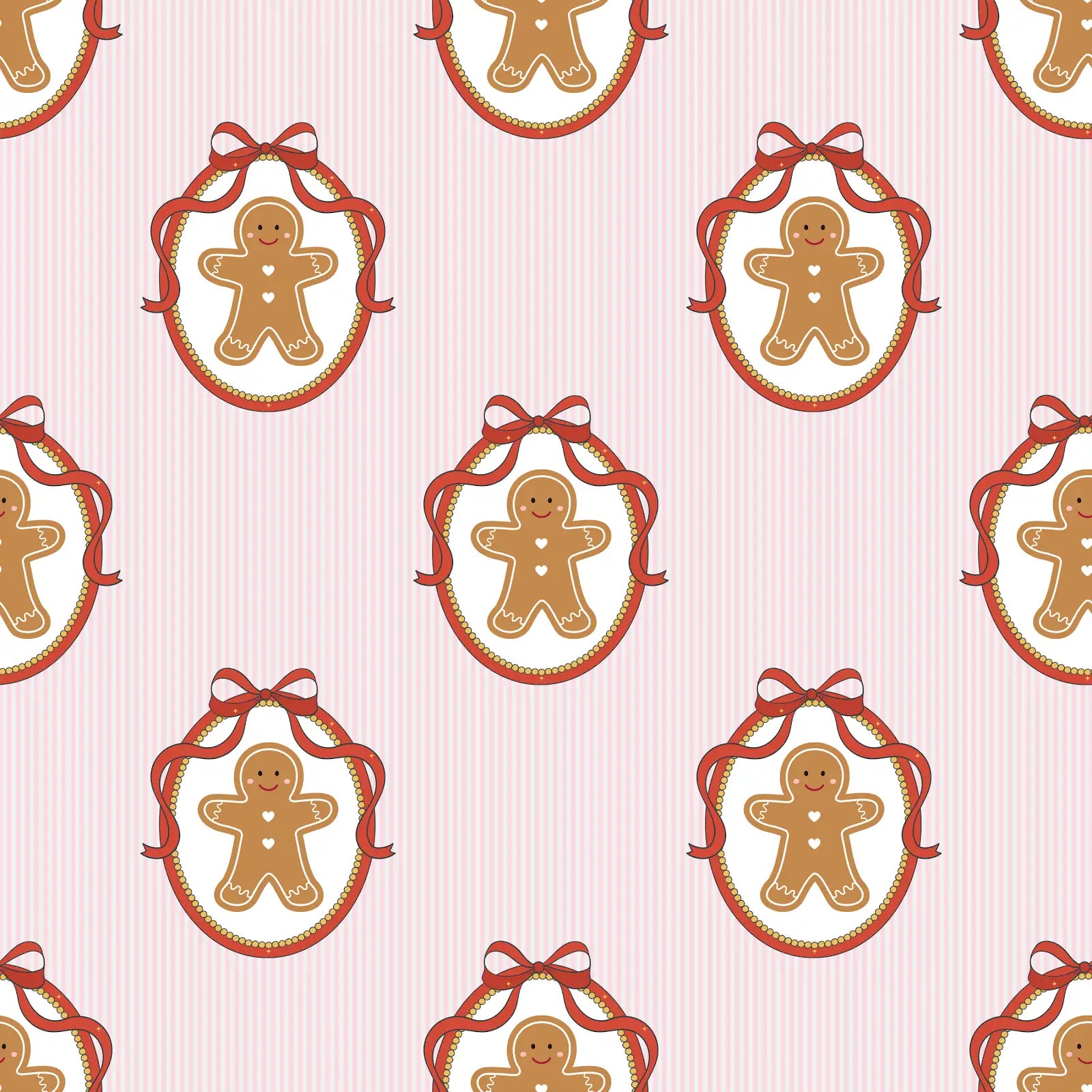 Pink Gingerbread Baby Pjs