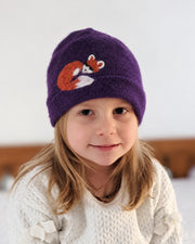 Sleeping Fox Cashmere Hat - Child