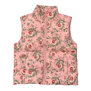 Girls Boho Puffer Vest In Maelle Beauty Roses