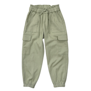Girls Cargo Utility Pant In Evergreen