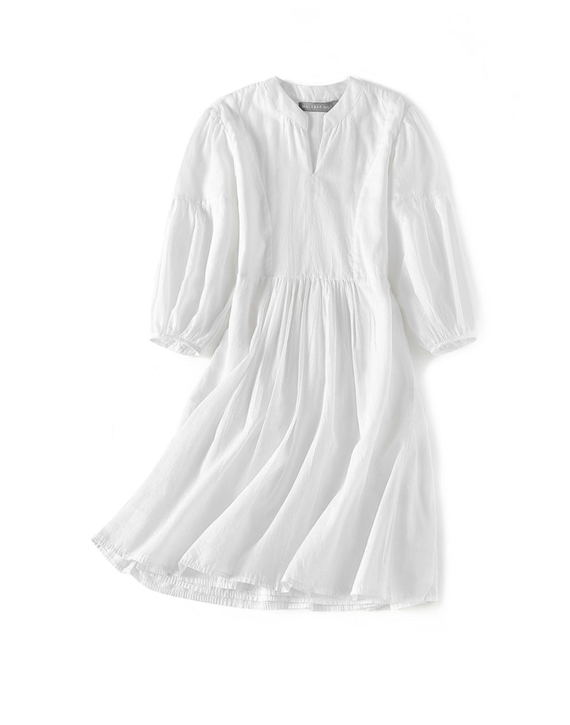 Girl's Cotton Kaftan Dress - White