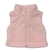 Girls Fur Vest In Light Pink