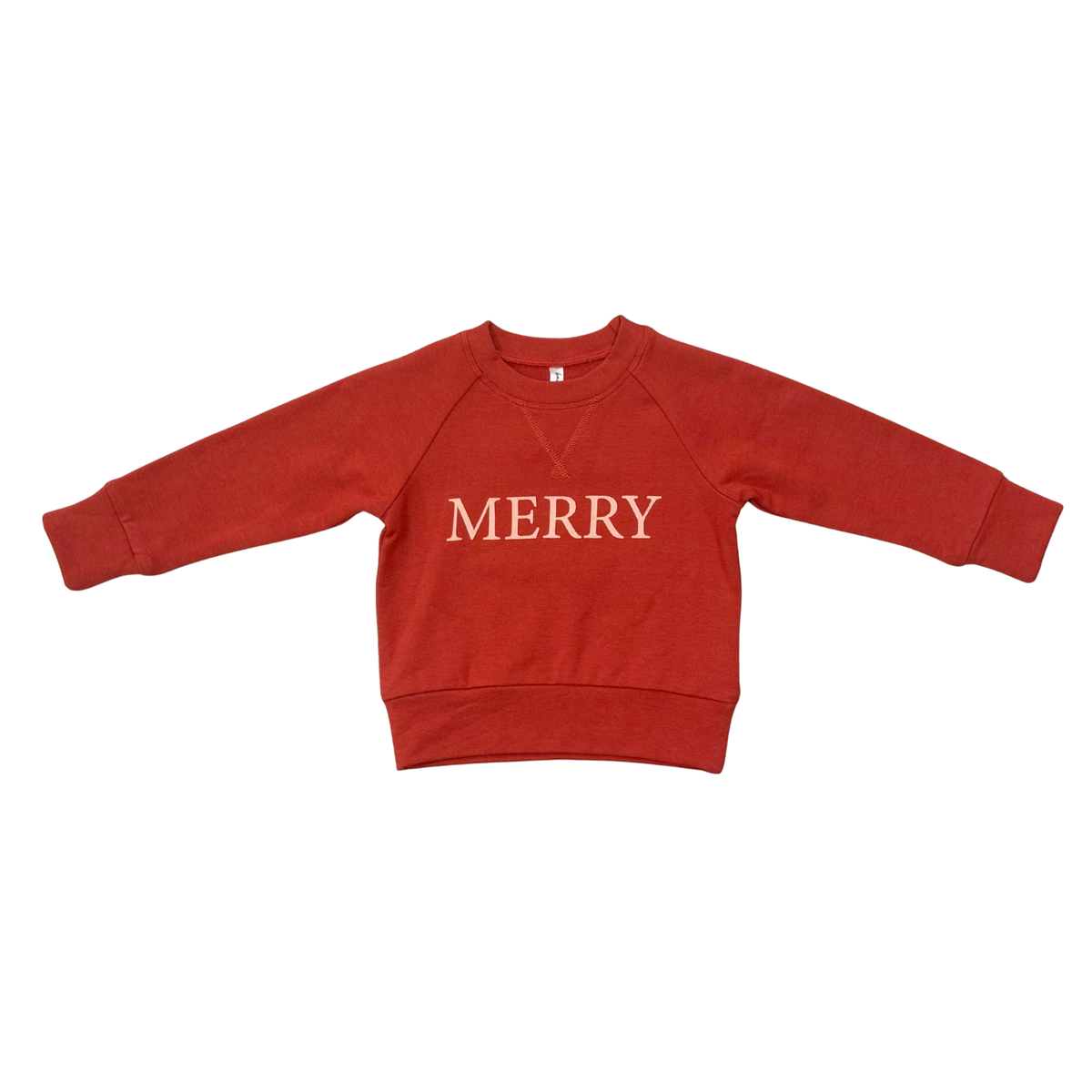 Girls Raglan Sweatshirt In Merry In Berry Red