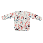 Girls Raglan Sweatshirt In Rainbow Hearts