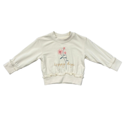 Girls Ruffle Hem Sweatshirt In Happy Days