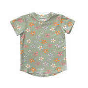 Girl's Short Sleeve Tee In Sketched Daisy
