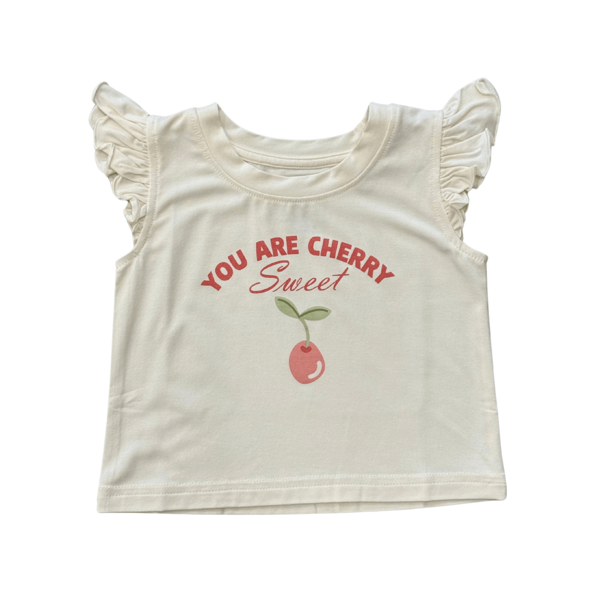 Girls Sleeveless Top In You Are Cherry Sweet