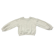 Girls Terry Crop Sweatshirt In Heathered Oat