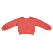 Girls Terry Crop Sweatshirt In Old Rose