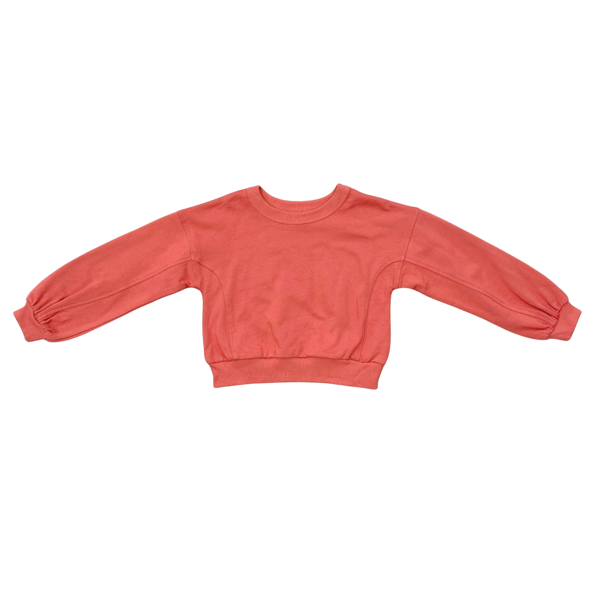 Girls Terry Crop Sweatshirt In Old Rose