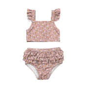 Girls Two-piece Swimsuit In Mini Daisy