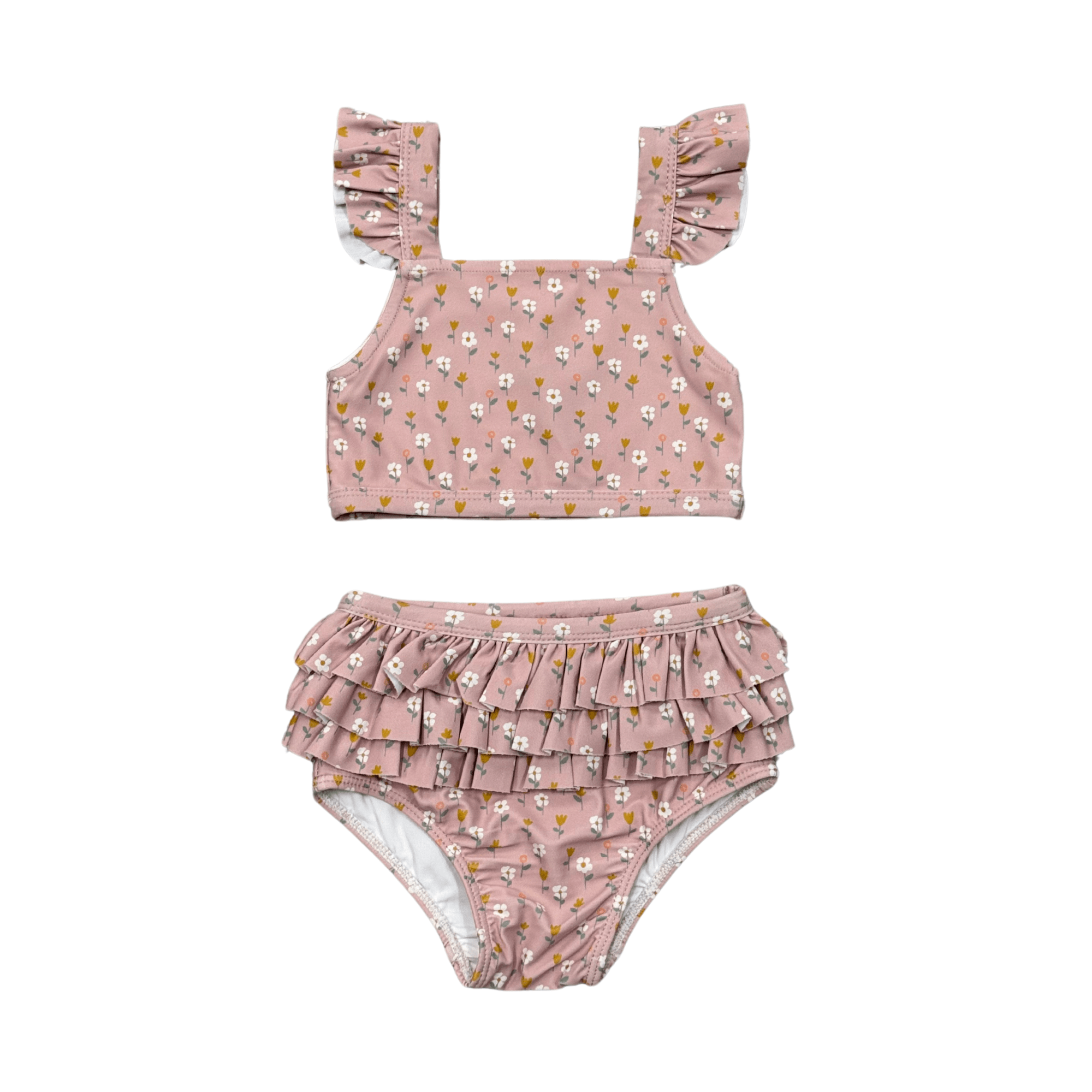 Girls Two-piece Swimsuit In Mini Daisy