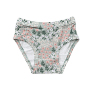 Girls Underwear In Aqua Grey Floral