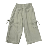 Girls Wide Leg Cargo Pant In Sage