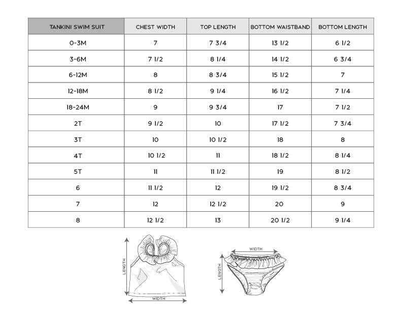 Girl's Two-piece Tankini Swimsuit