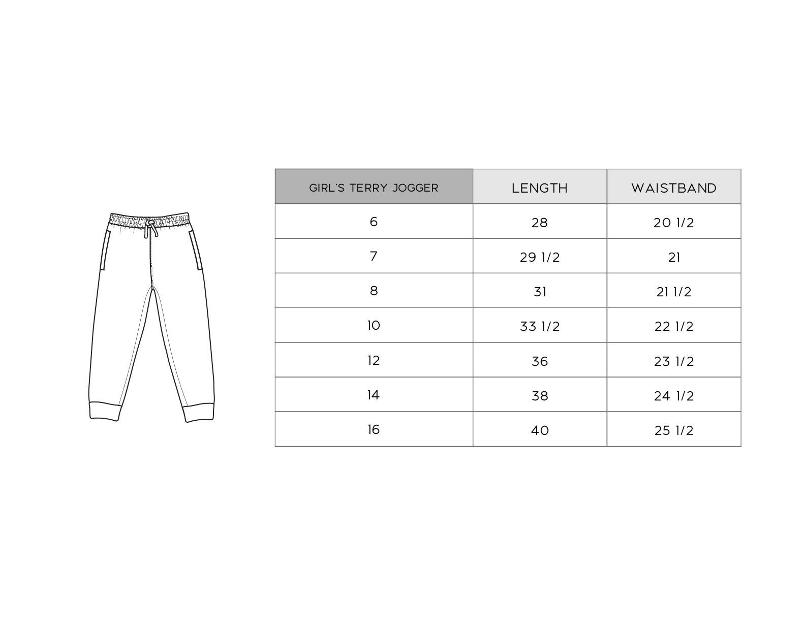 Girl's Terry Jogger