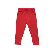 Girls' Basic Everyday Bamboo Leggings In Cherry Red