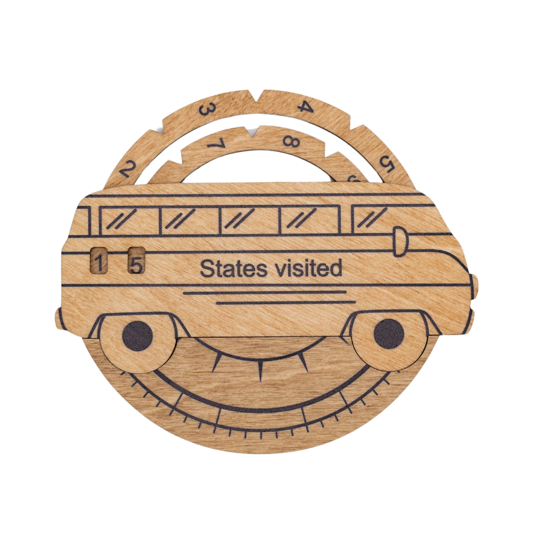 Travel Tracker 3d Wooden Usa Map –  Gold