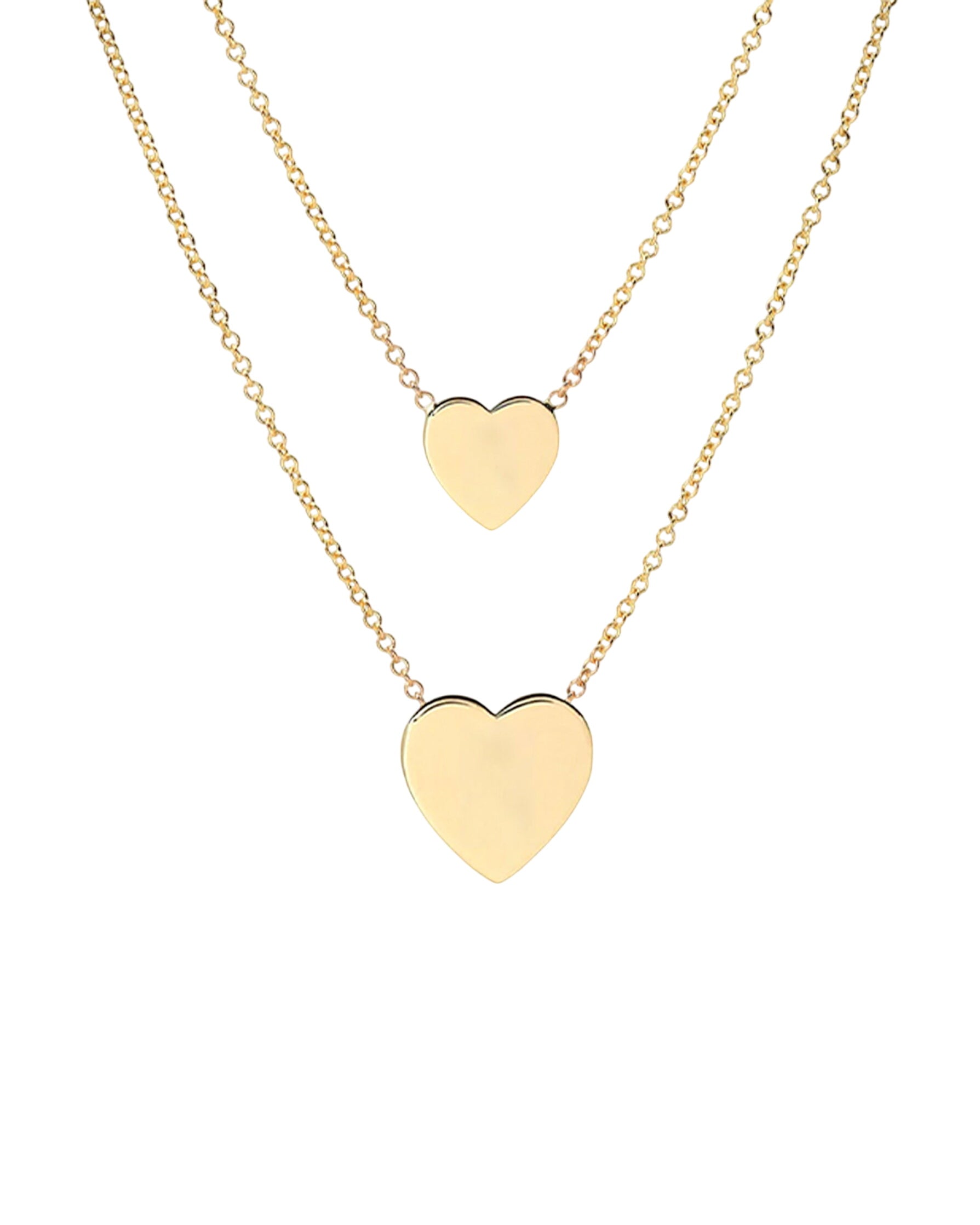 14k Gold Heart Necklaces - Mommy + Me