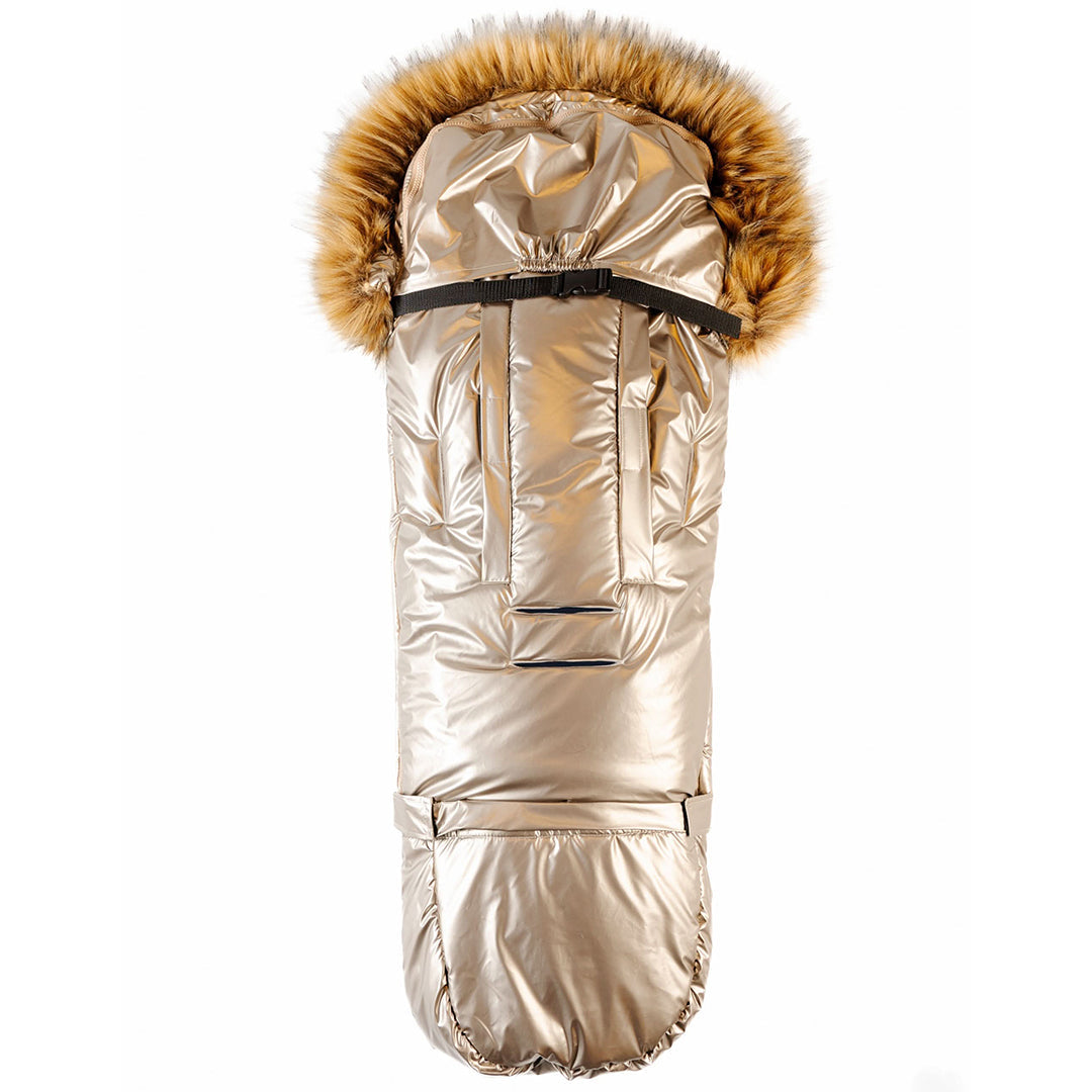 Pastel Gold Organic Premium Beige Wool Adjustable Footmuff