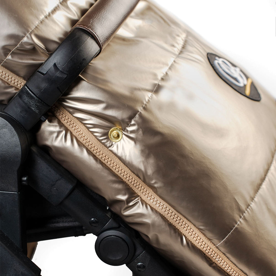 Pastel Gold Organic Premium Beige Wool Adjustable Footmuff