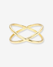 14k Gold X Ring