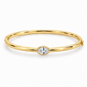 Drew Oval Cut Bezel Bangle