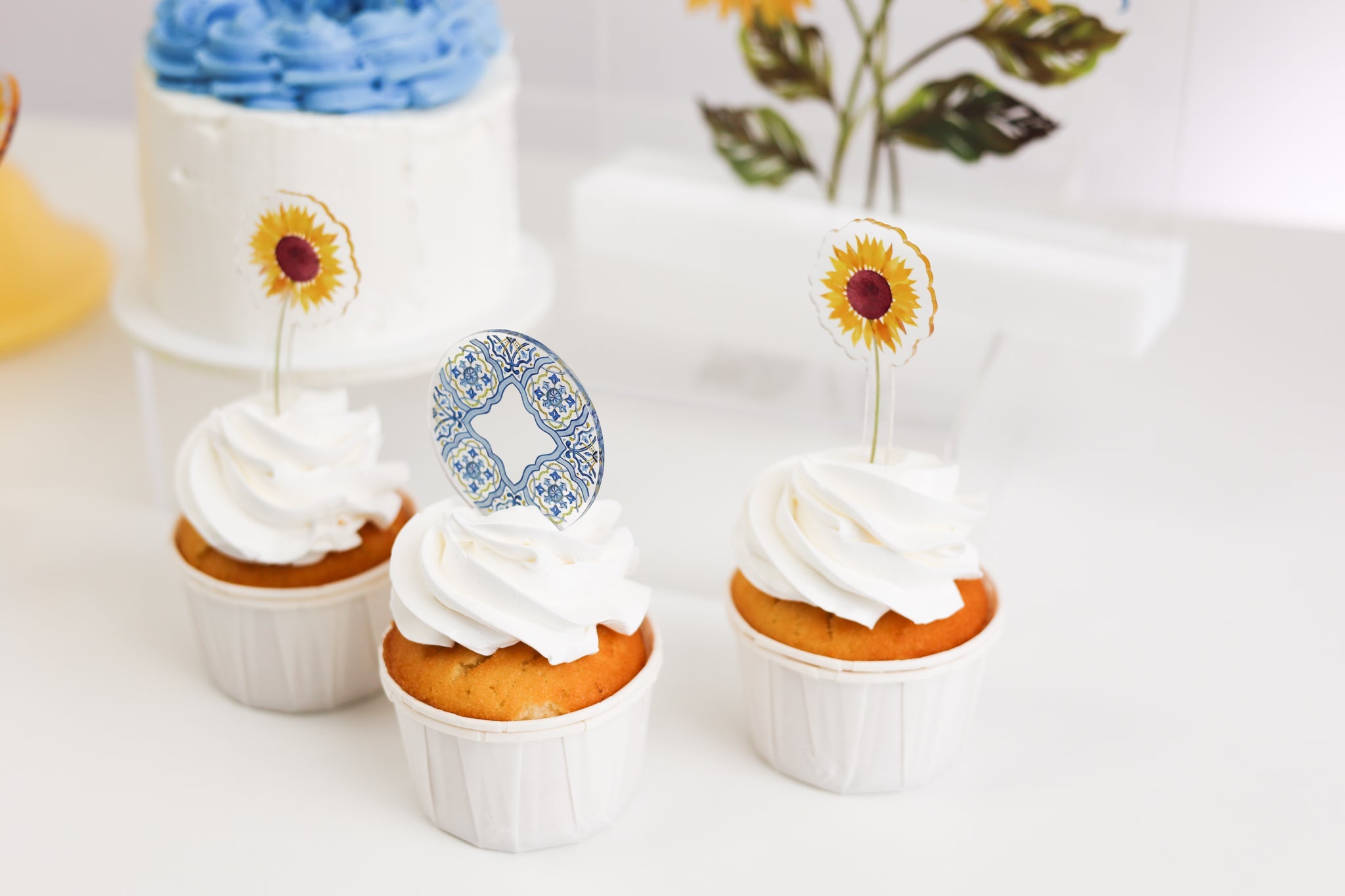 Golden Moments Sunflower Acrylic Mini Topper Set