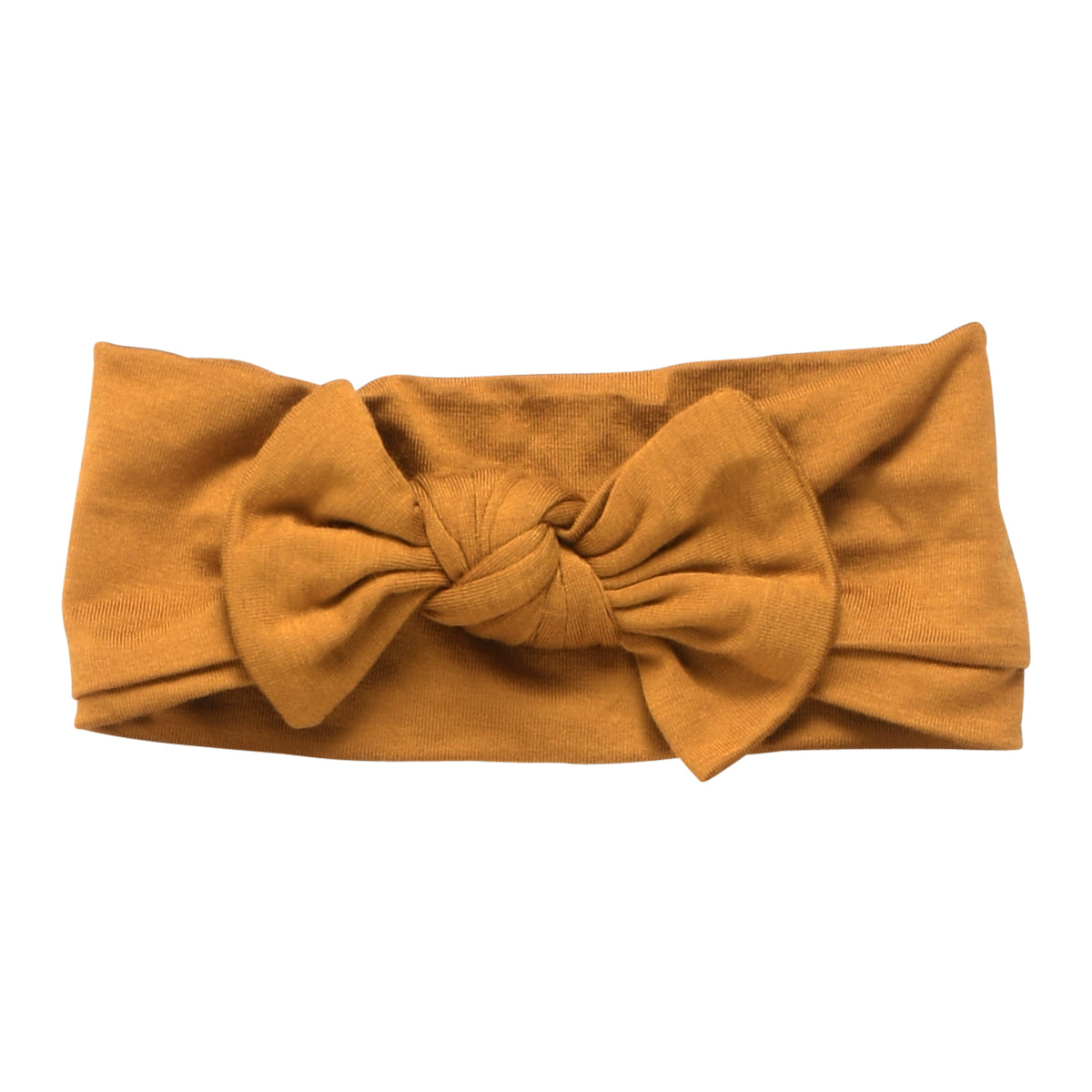 Golden Harvest Knotted Newborn Headband Bow