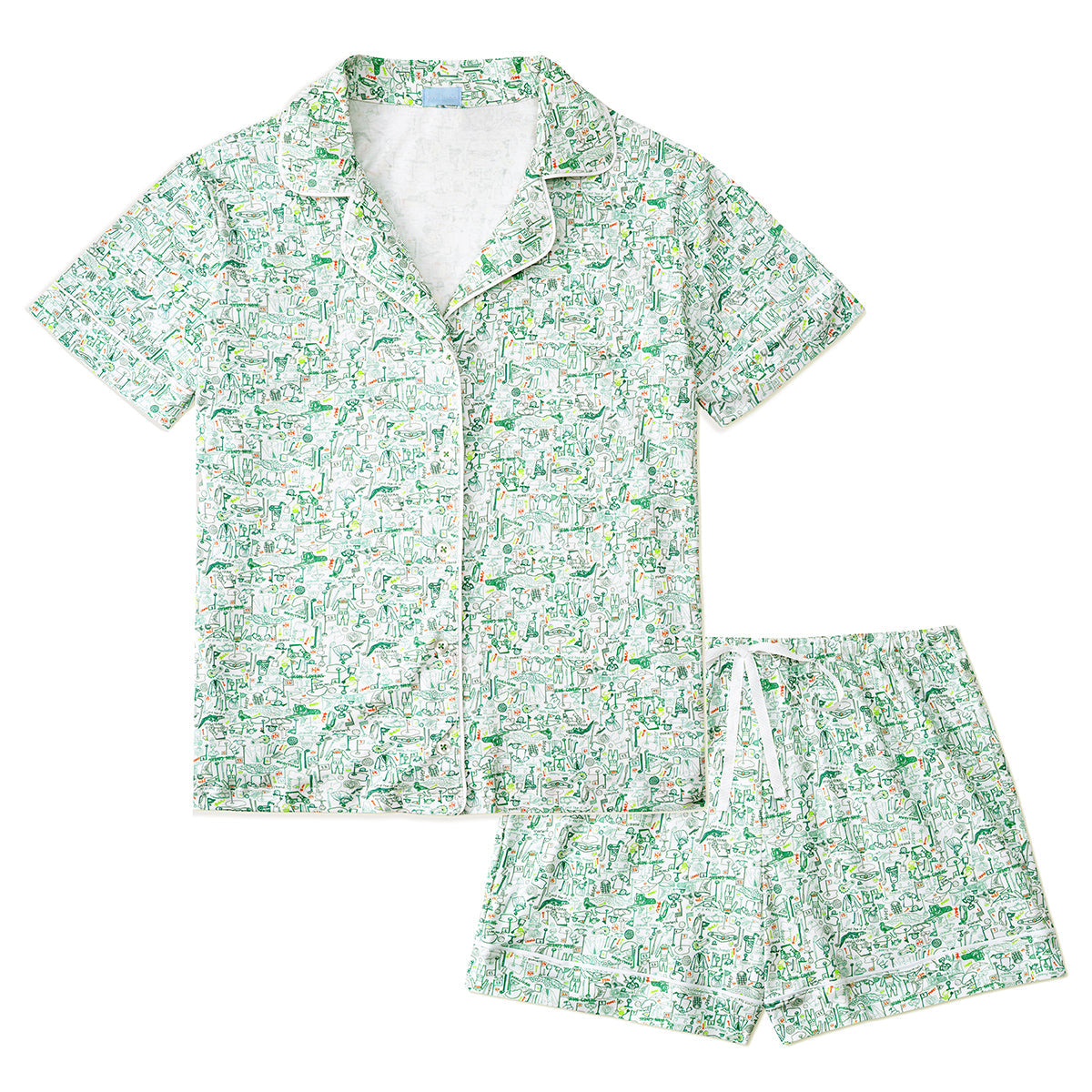 Golf Women’s Button Front Short Pajama Set - Golf - Putting Green