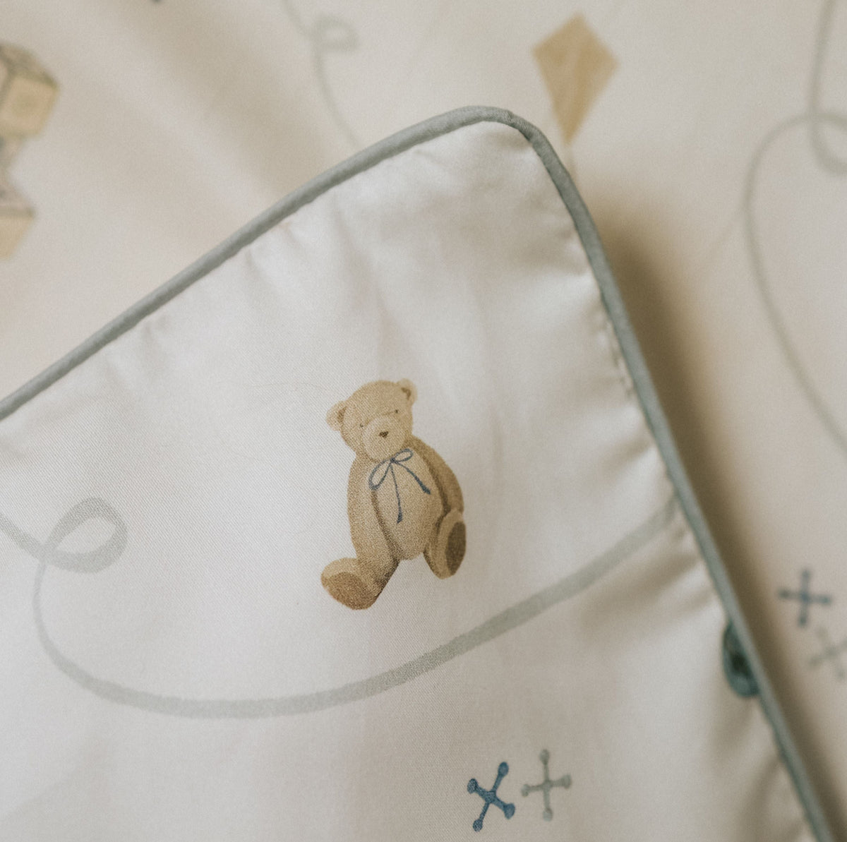 Little Toy Chest Crib Sheet - Blue