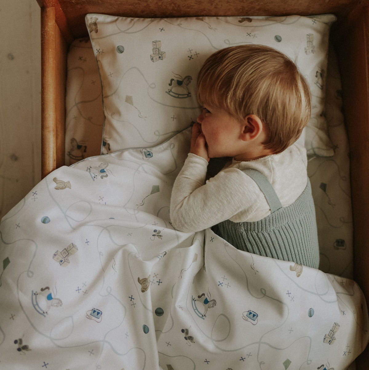 Little Toy Chest Toddler Duvet - Blue
