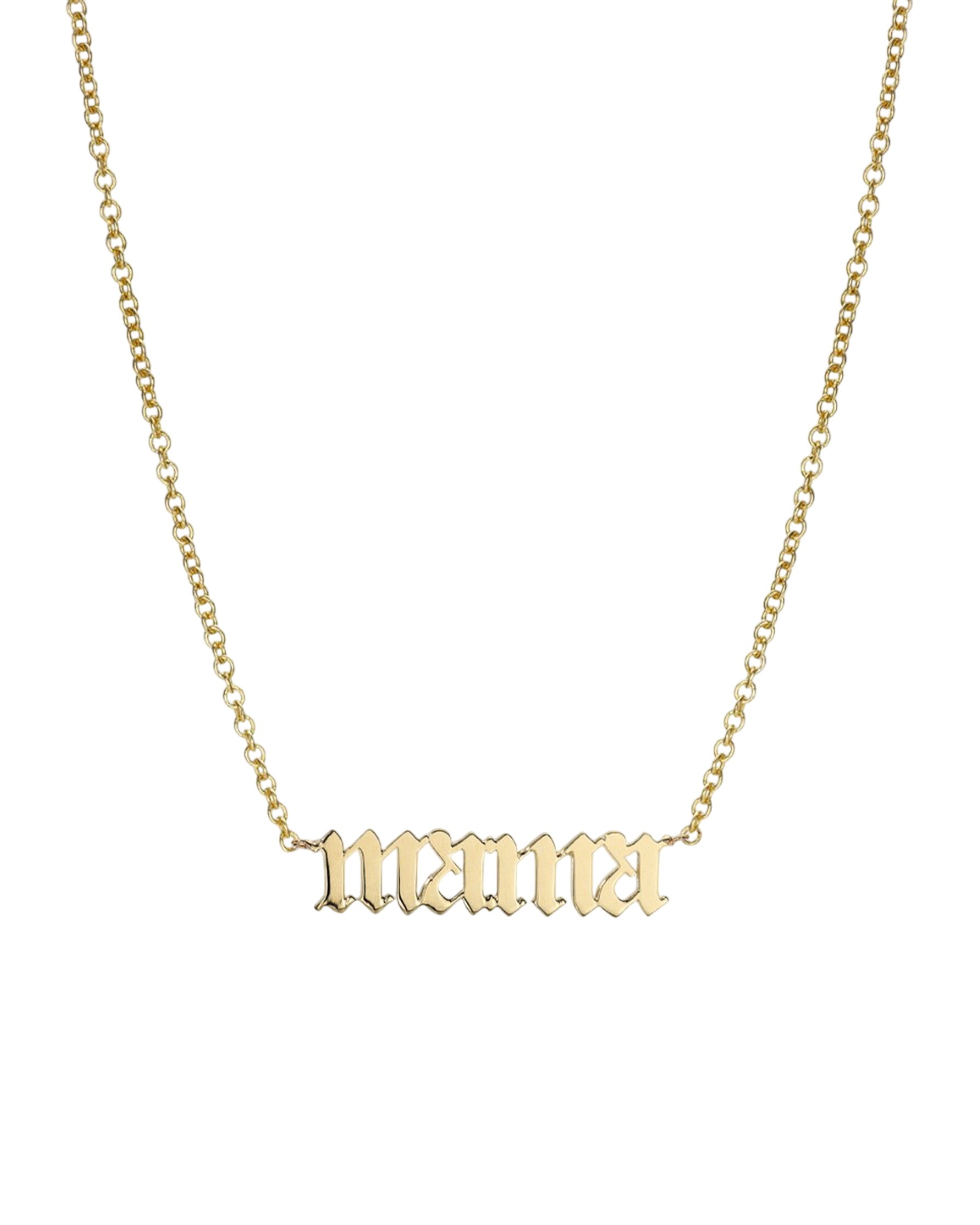 14k Gold Gothic Mama Necklace