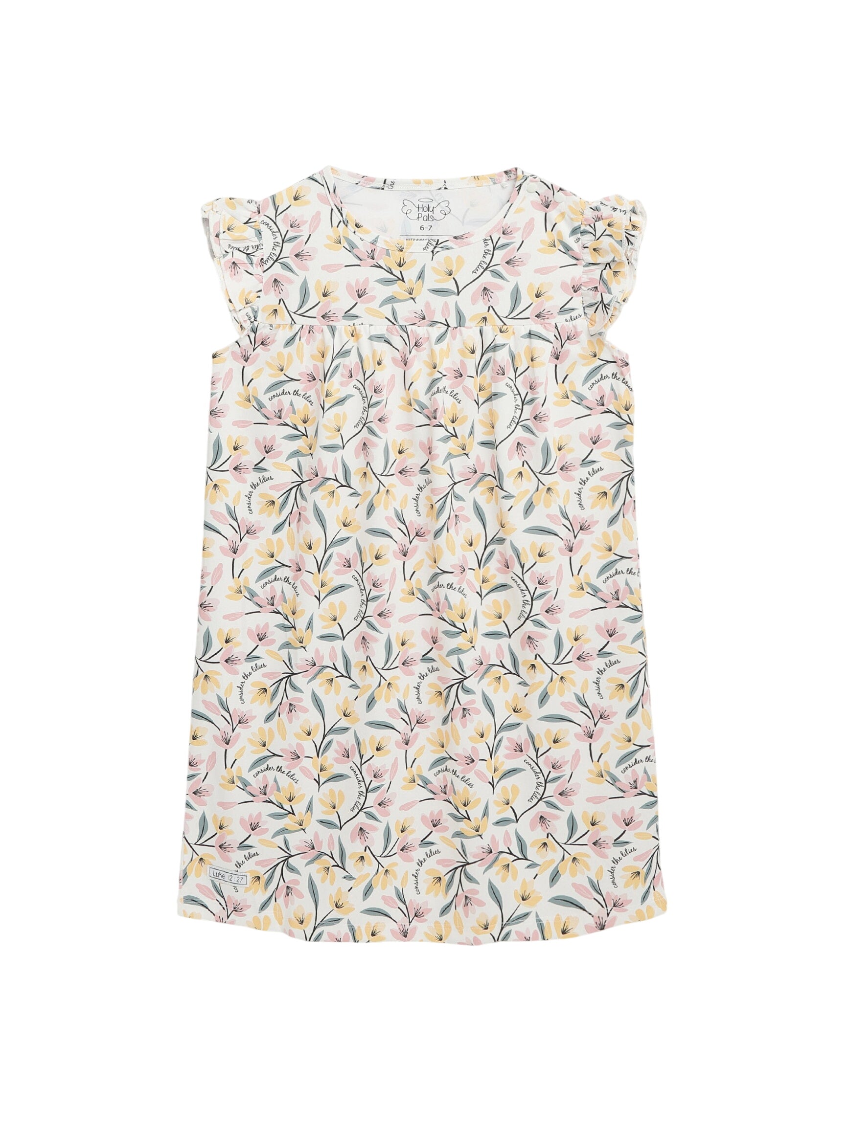 Consider The Lilies Pj Girls Nightgown Polyester