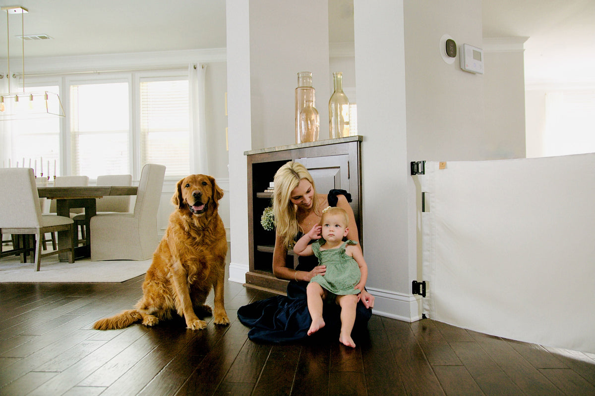 Milliken® Fabric Baby & Pet Safety Gate – Indoor/outdoor, Durable & Stylish | Fit Openings From 27.6" To 55" Wide And Stand 33"
