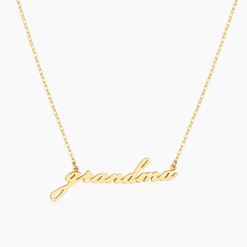 Grandma Script Necklace