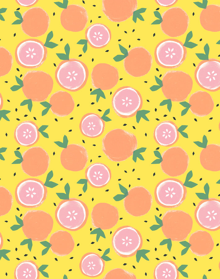 'grapefruit' Wallpaper By Tea Collection - Daffodil