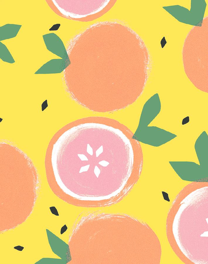 'grapefruit' Wallpaper By Tea Collection - Daffodil