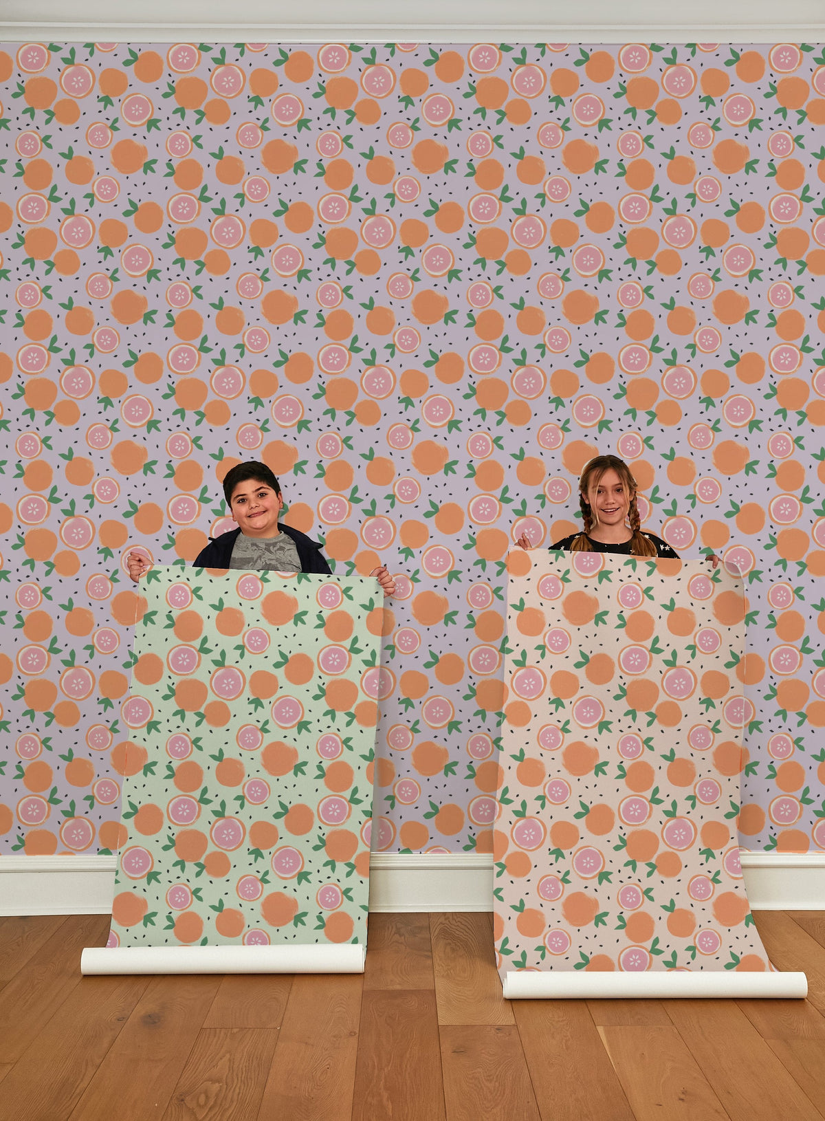 'grapefruit' Wallpaper By Tea Collection - Lavender